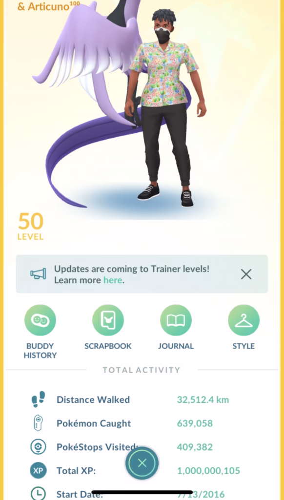 one billion xp in pokemon go