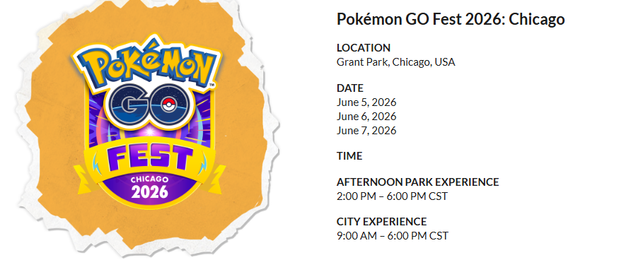 Pokémon GO Fest 2026 in Chicago 3 pokemon go fest chicago afternoon park