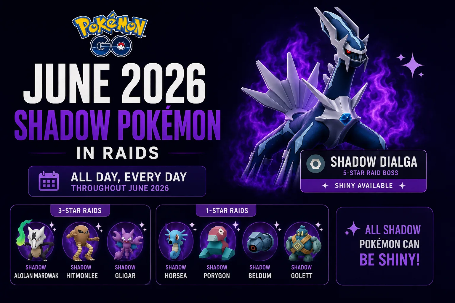 June 2026 Shadow Raids in Pokémon GO