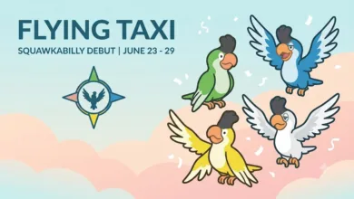 Flying Taxi event: Squawkabilly Debut in Pokémon GO 9 Flying Taxi event comes with the debut of Squawkabilly Debut in Pokémon GO