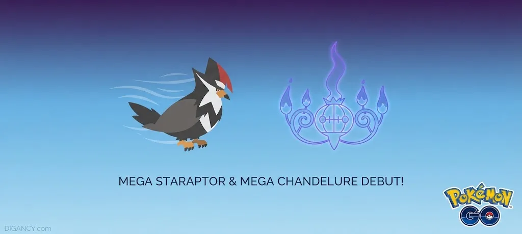 Meet Mega Staraptor and Mega Chandelure: The Powerful Megas Coming to Pokémon GO 1 Meet Mega Staraptor and Mega Chandelure