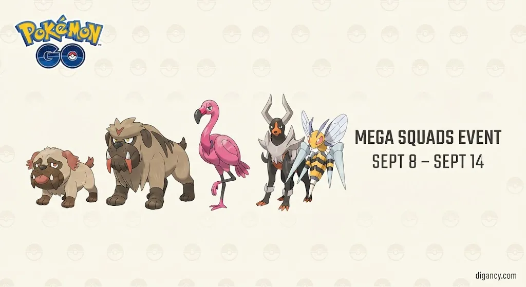 Mega Squads event: Maschiff, Mabosstiff and Shiny Flamigo Debuts in Pokémon GO 1 Mega Squads event